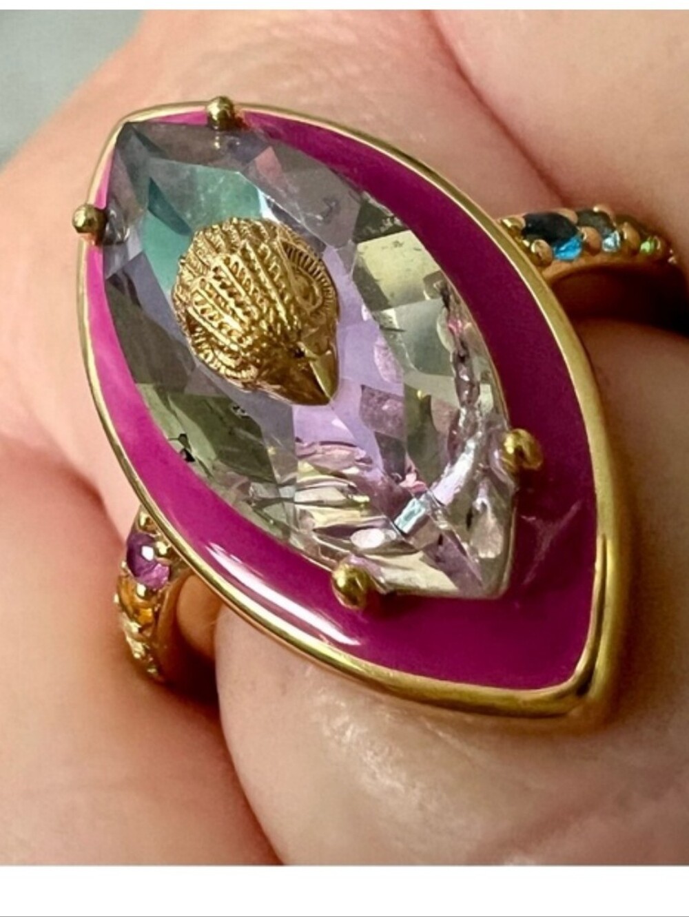 Kurt Geiger Crystal Eagle Head Ring Nwb $78 Retail Rare Size 8